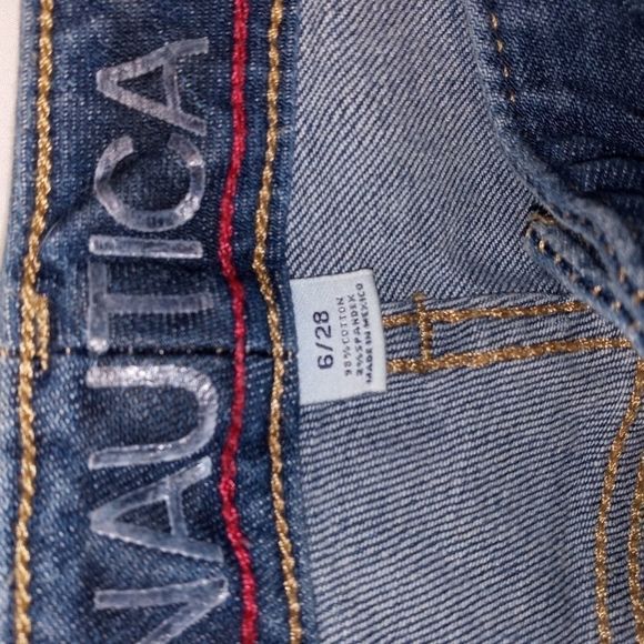 Nautica bootcut jeans ropes boating pants women's 6x28 embroidered 5 pockets - Picture 14 of 16